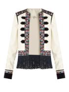 Talitha Zoya-embroidered Wool-gabardine Jacket