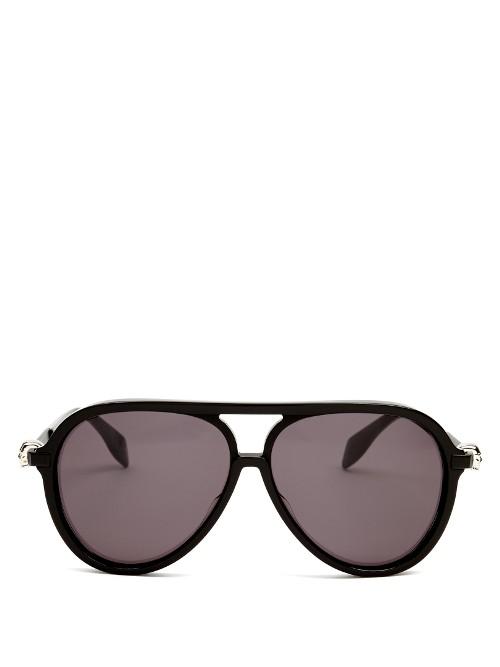 Alexander Mcqueen Skull-hinge Acetate Sunglasses