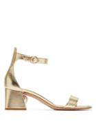 Matchesfashion.com Nicholas Kirkwood - Miri Pearl Heel Ankle Strap Sandals - Womens - Gold