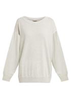 Matchesfashion.com Queene And Belle - Round Neck Cashmere Sweater - Womens - Light Grey