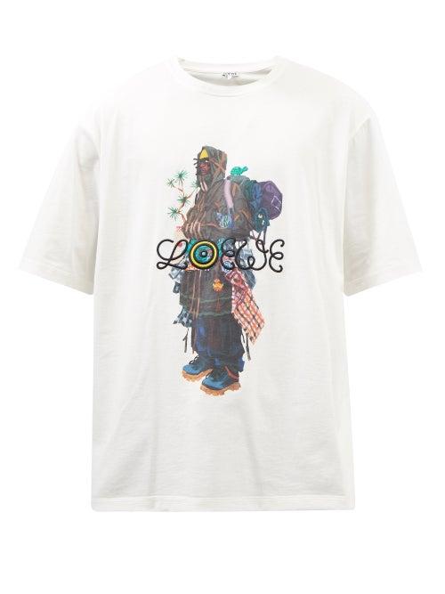 Eye/loewe/nature - Man-print Cotton-jersey T-shirt - Mens - White