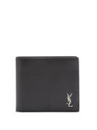 Matchesfashion.com Saint Laurent - Ysl-monogram Leather Bi-fold Wallet - Mens - Black