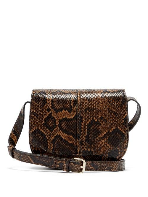 Matchesfashion.com A.p.c. - Betty Python Effect Leather Cross Body Bag - Womens - Python