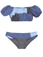 Lisa Marie Fernandez Leandra Patchwork Denim Bikini