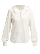 Matchesfashion.com See By Chlo - Ruffled Collar Cotton Blouse - Womens - White