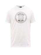 Matchesfashion.com Versace - Medusa-head Logo-print Cotton T-shirt - Mens - White Black