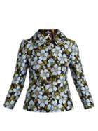 Matchesfashion.com Dolce & Gabbana - Floral Jacquard Jacket - Womens - Blue Multi