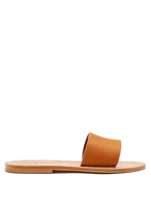 Matchesfashion.com K.jacques - Anacapri Leather Slides - Womens - Tan