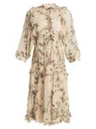 Zimmermann Maples Floral-print Tie-waist Dress