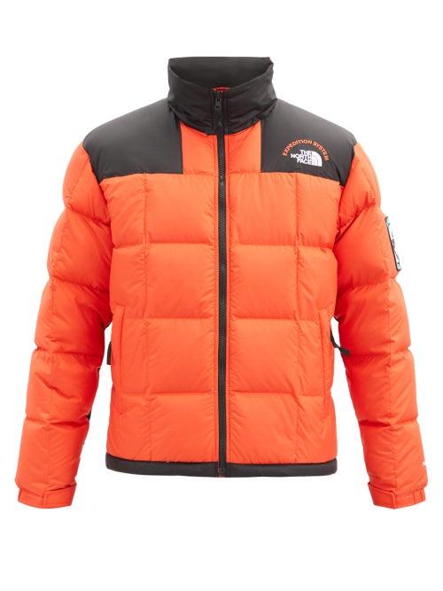 Matchesfashion.com The North Face - Nse Lhotse Bi-colour Quilted Down Jacket - Mens - Orange