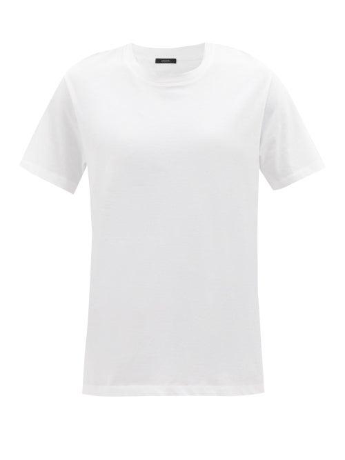 Joseph - Logo-print Organic-cotton Jersey T-shirt - Womens - White