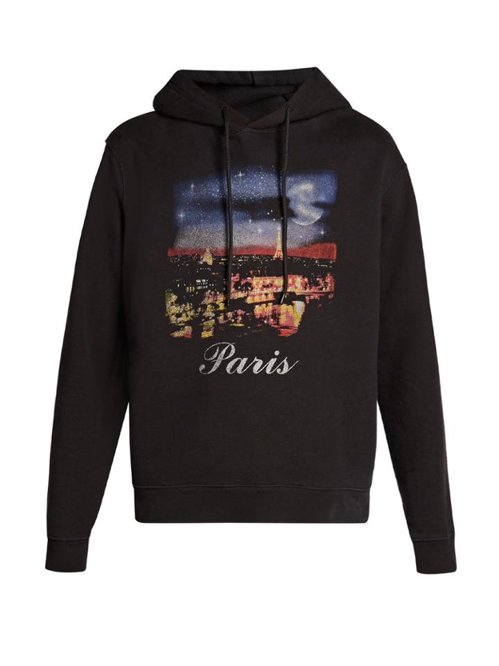 Balenciaga Paris-print Hooded Sweatshirt