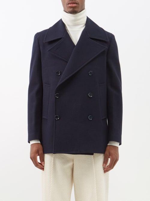 Giuliva Heritage - Ottone Virgin Wool Peacoat - Mens - Navy