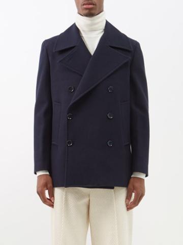 Giuliva Heritage - Ottone Virgin Wool Peacoat - Mens - Navy