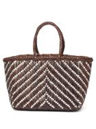 Matchesfashion.com Dragon Diffusion - Kumari Zigzag Woven Leather Basket Bag - Womens - Brown Multi