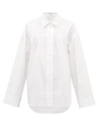 Matchesfashion.com White Story - Masquerade Wide-sleeved Cotton-poplin Shirt - Womens - White
