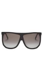 Matchesfashion.com Loewe - Filipa Oversized Flat-top Acetate Sunglasses - Womens - Black