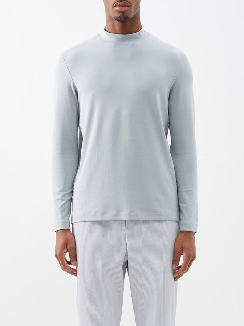 Jacques - Mindful Movement Mock-neck Technical Top - Mens - Sage