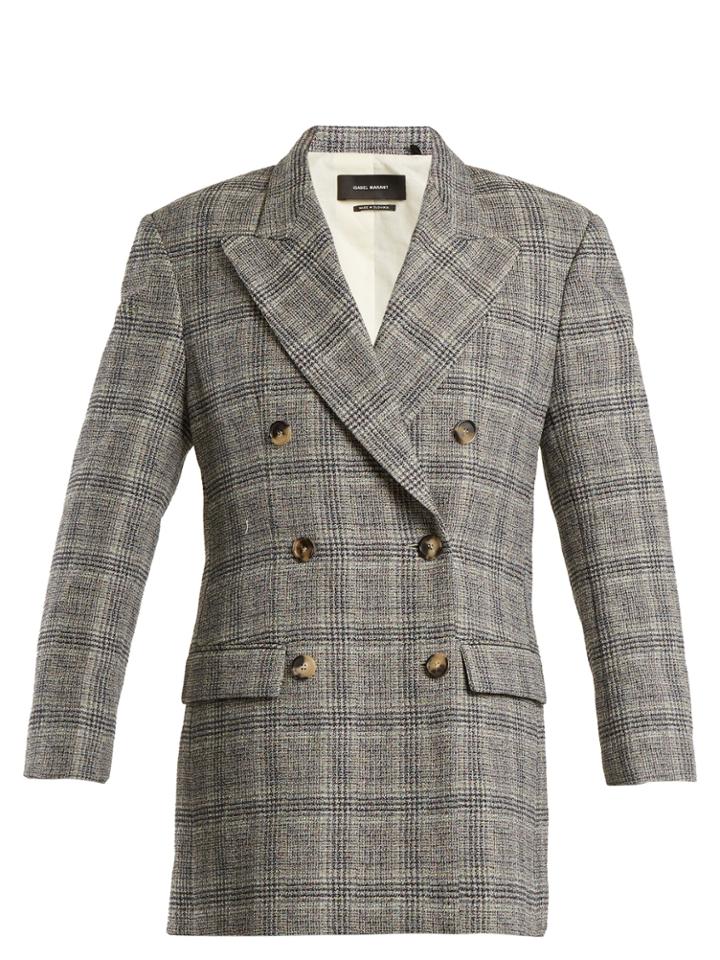 Isabel Marant Telis Double-breasted Checked Blazer