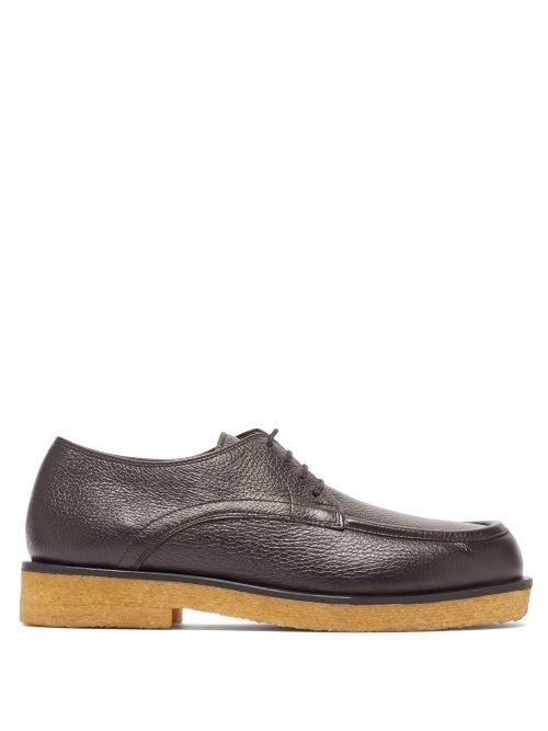 Matchesfashion.com The Row - Honore Grained-leather Derby Shoes - Womens - Brown