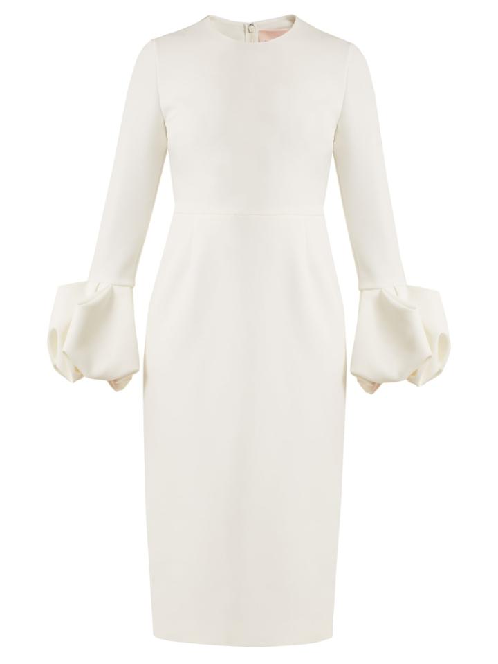 Roksanda Lena Puff-sleeved Crepe Dress