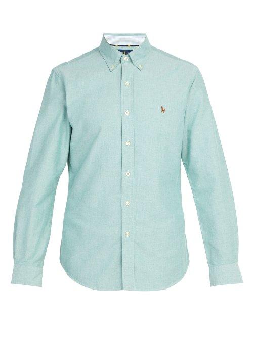 Matchesfashion.com Polo Ralph Lauren - Slim Fit Cotton Oxford Shirt - Mens - Green