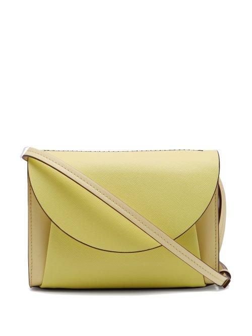Matchesfashion.com Marni - Law Panelled Leather Belt Bag - Womens - Yellow Multi