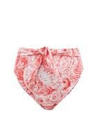 Mara Hoffman - Goldie Andonia-print Recycled-fibre Bikini Briefs - Womens - Red White