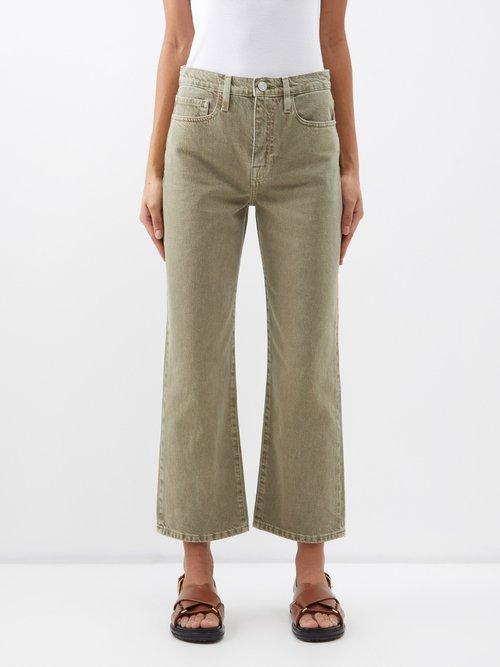Frame - Le Jane High-rise Straight-leg Jeans - Womens - Khaki