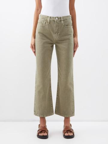 Frame - Le Jane High-rise Straight-leg Jeans - Womens - Khaki