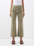 Frame - Le Jane High-rise Straight-leg Jeans - Womens - Khaki