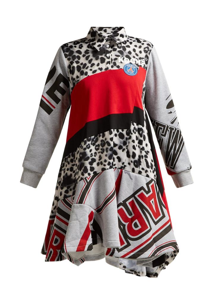 Koché Graphic-print Cotton-blend Dress