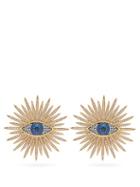 Matchesfashion.com Begum Khan - Eye Of The Sun Gold Vemeil & Opal Clip Earrings - Womens - Gold