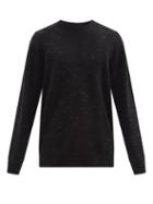 Mens Rtw Raey - Crew-neck Slubbed Cashmere Sweater - Mens - Black