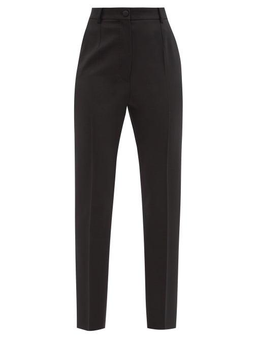 Dolce & Gabbana - High-waist Virgin Wool-blend Trousers - Womens - Black