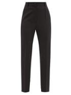 Dolce & Gabbana - High-waist Virgin Wool-blend Trousers - Womens - Black