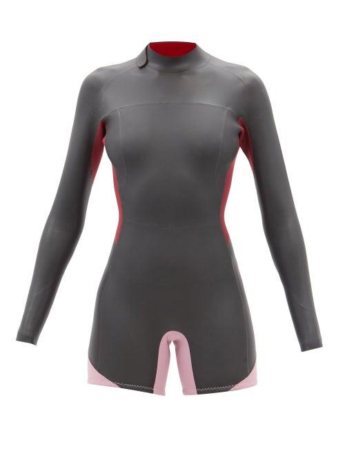 Ladies Beachwear Stockholm Surfboard Club - Christel 3/2mm Short Neoprene Wetsuit - Womens - Black Pink