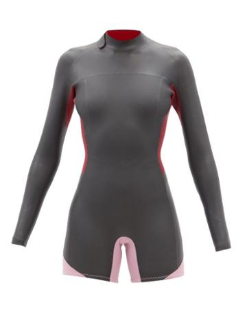 Ladies Beachwear Stockholm Surfboard Club - Christel 3/2mm Short Neoprene Wetsuit - Womens - Black Pink