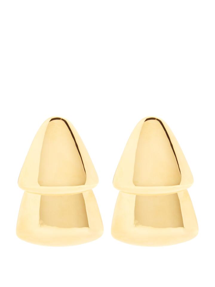 Balenciaga Layered Triangle Clip-on Earrings
