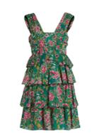 No. 21 Floral-print Cotton-mousseline Dress