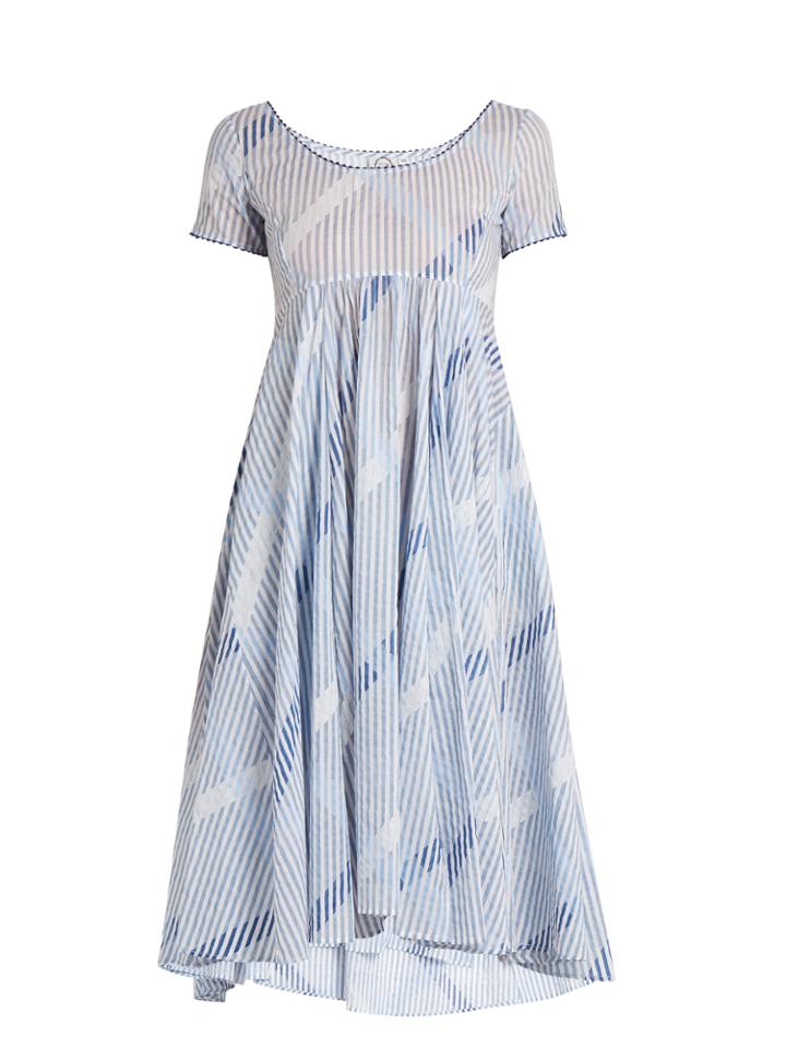 Thierry Colson Romy Stripe-print Cotton-voile Dress