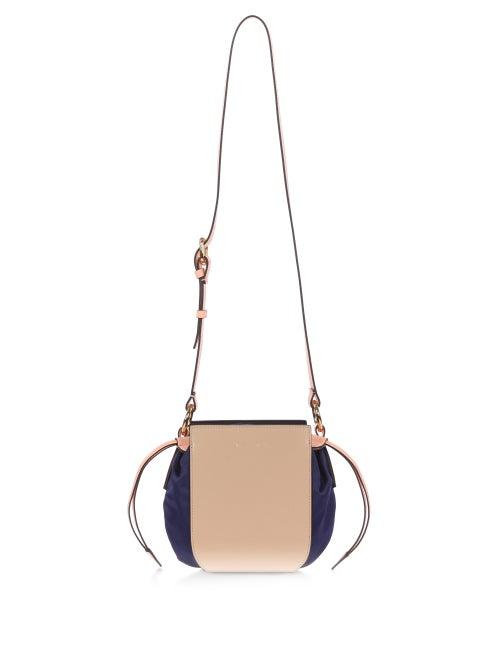 Matchesfashion.com Marni - Gusset Small Leather Shoulder Bag - Womens - Beige Multi