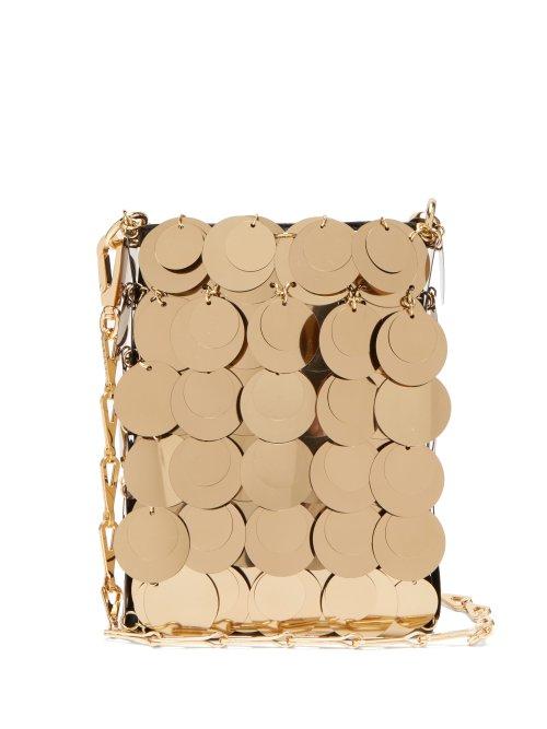 Matchesfashion.com Paco Rabanne - Sparkle 1969 Mini Embellished Shoulder Bag - Womens - Gold