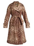 Dolce & Gabbana Leopard-print Tie-waist Coat