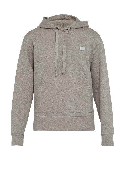 Matchesfashion.com Acne Studios - Cotton Hooded Sweatshirt - Mens - Grey