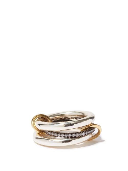 Spinelli Kilcollin - Libra Diamond, Sterling-silver & 18kt Gold Ring - Mens - Silver