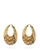 Matchesfashion.com Etro - Crescent Moon Pearl & Metal Hoop Earrings - Womens - Silver Gold