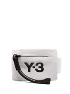 Matchesfashion.com Y-3 - Logo Print Mini Wrist Pouch - Mens - White