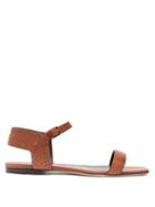 Matchesfashion.com Saint Laurent - Farrah Studded Leather Sandals - Womens - Tan