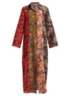 Matchesfashion.com Anjuna - Augustina Panelled Silk Crepe Dress - Womens - Red Multi